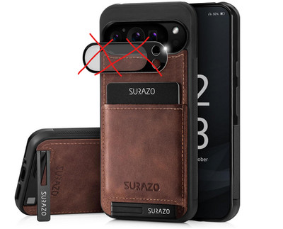 SURAZO Echtleder Back Case für Google Pixel 9 Pro XL Hülle   Stoßfestes Leder Ha