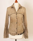 ELISA CAVALETTI Womens Beige Long Sleeve Top Blouse Size S 13681
