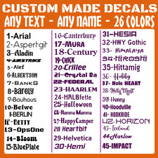 Custom Text Vinyl Lettering Sticker Decal Personalized -ANY TEXT - ANY NAME c4