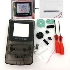 Frontlit Frontlight Clear black full Housing Shell Kits for Game Boy Color GBC