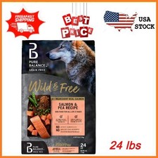 Pure Balance Wild & Free Grain-Free Salmon & Pea Recipe Dry Dog Food, 24 lbs 1.42 per pound