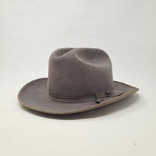 Stetson "The Open Road" Cowboy Hat Size 6 7/8 Grey 4X Beaver 55