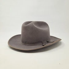 Stetson "The Open Road" Cowboy Hat Size 6 7/8 Grey 4X Beaver 55 