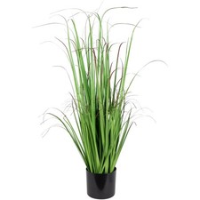 40" Potted Artificial Green Onion Grass Plant