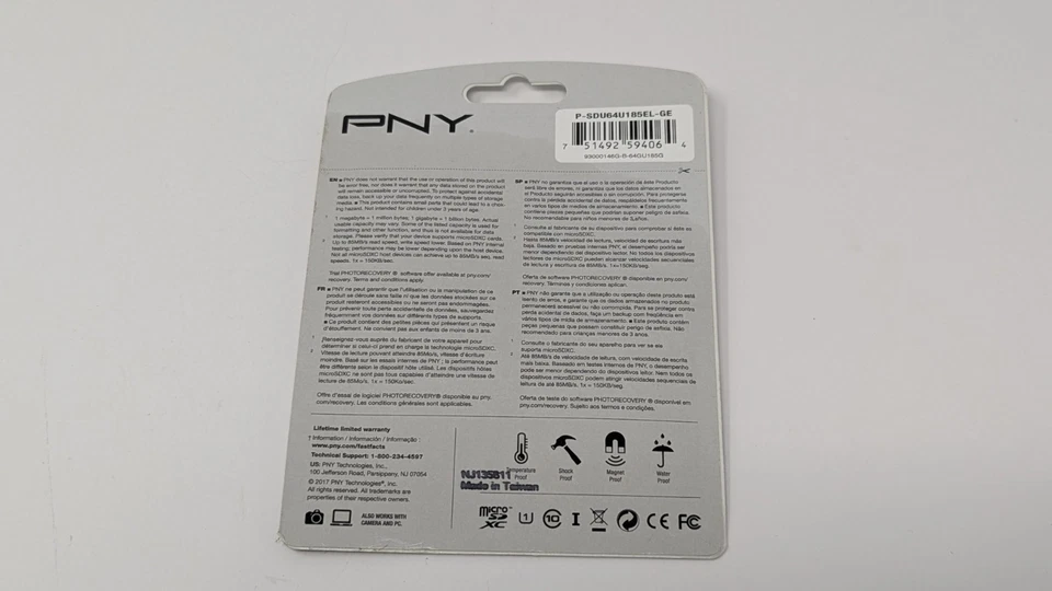 PNY Elite 64GB Microsdxc Card up to 85MB/Sec W/ Adapter - Image 2 of 2