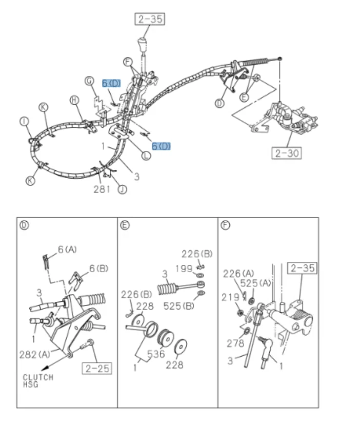 2x Clip Cable Transmisión Cambio Seleccionar Pequeño Para ISUZU NRR NPR NPR-HD NQR 98-25 Foto 2 de 4