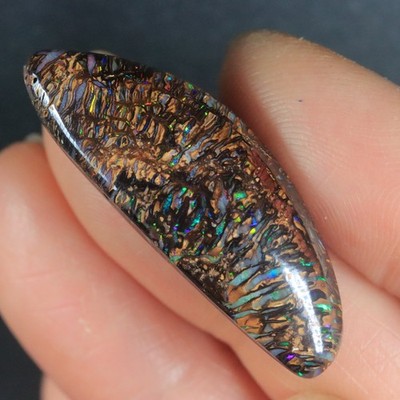 30CT LOVELY Natural AUSTRALIA KOROIT  Boulder Opal Stone Kucina Opals + VIDEO