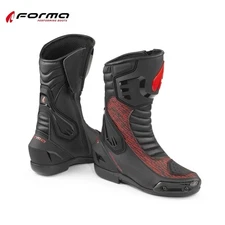FORMA Freccia EVO Motorcycle Boots Black Red 43/27cm, Lightweight, Sport