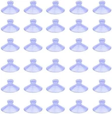 100pcs Mini Clear Plastic Suction Cups Without Hooks (30mm) 30 mm, 