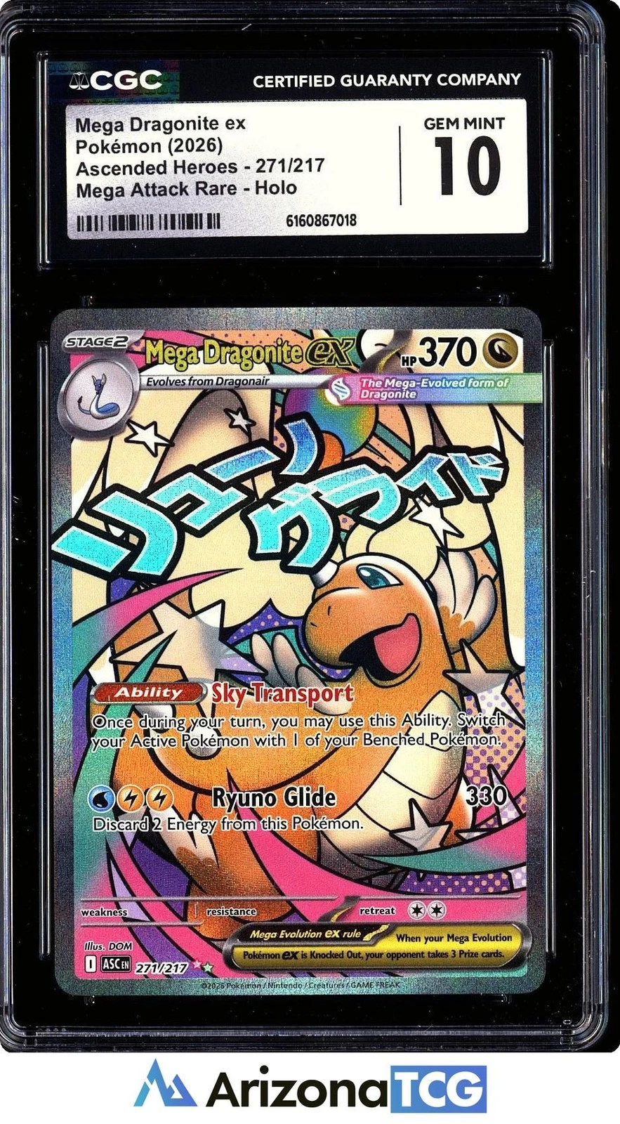 Pokemon 2026 Mega Dragonite ex 271/217 Holo MAR Ascended Heroes GEM MINT CGC 10