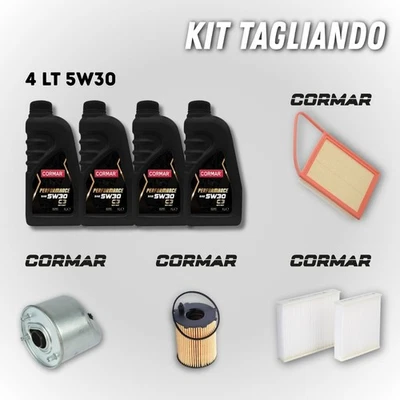 KIT TAGLIANDO OLIO + FILTRI PEUGEOT 208 1.4 HDI 50KW 68CV