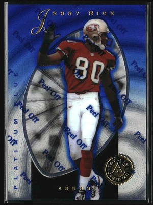 Jerry Rice 1997 Pinnacle Totally Certified Platinum Blue #9 #/2499