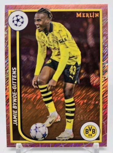 2023-24 Topps Merlin UEFA Club JAMIE BYNOE-GITTENS Rose Gold Shimmer /299 #25