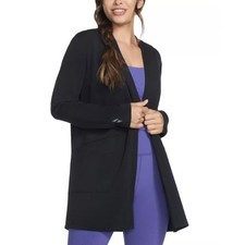 Image of SKECHERS Women's Skechluxe Elevate Restful Hoodigan Jacket Small Black NWT