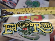 Rat Fink 3.75" Ed "Big Daddy" Roth Patch Iron On Logo Yellow/Blue Licensed