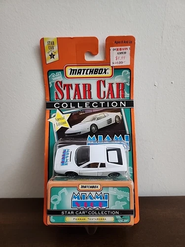 Vintage 1998 Matchbox Star Car Collection Miami Vice Ferrari Testarossa, NIB!!