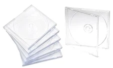 10.4 mm Standard Single Clear CD Jewel Case with Assembled Clear Tray, 25 Pack