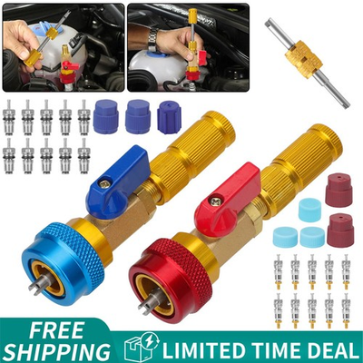 #ad Car A C R134A System Valve Core Quick Remover Installer Tools High Low Pressure $18.49