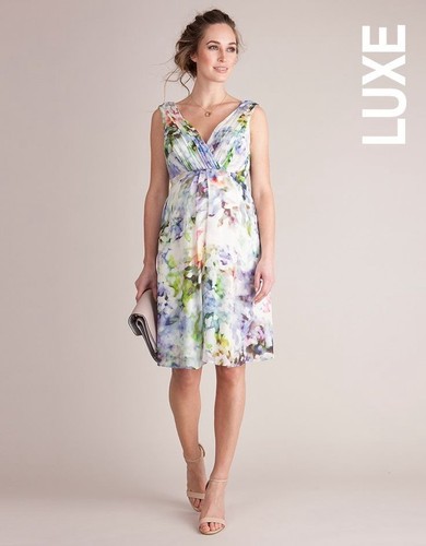 Seraphine Luxe Womens Maternity Dress Silk Size US 4 UK 8 Wedding Cocktail