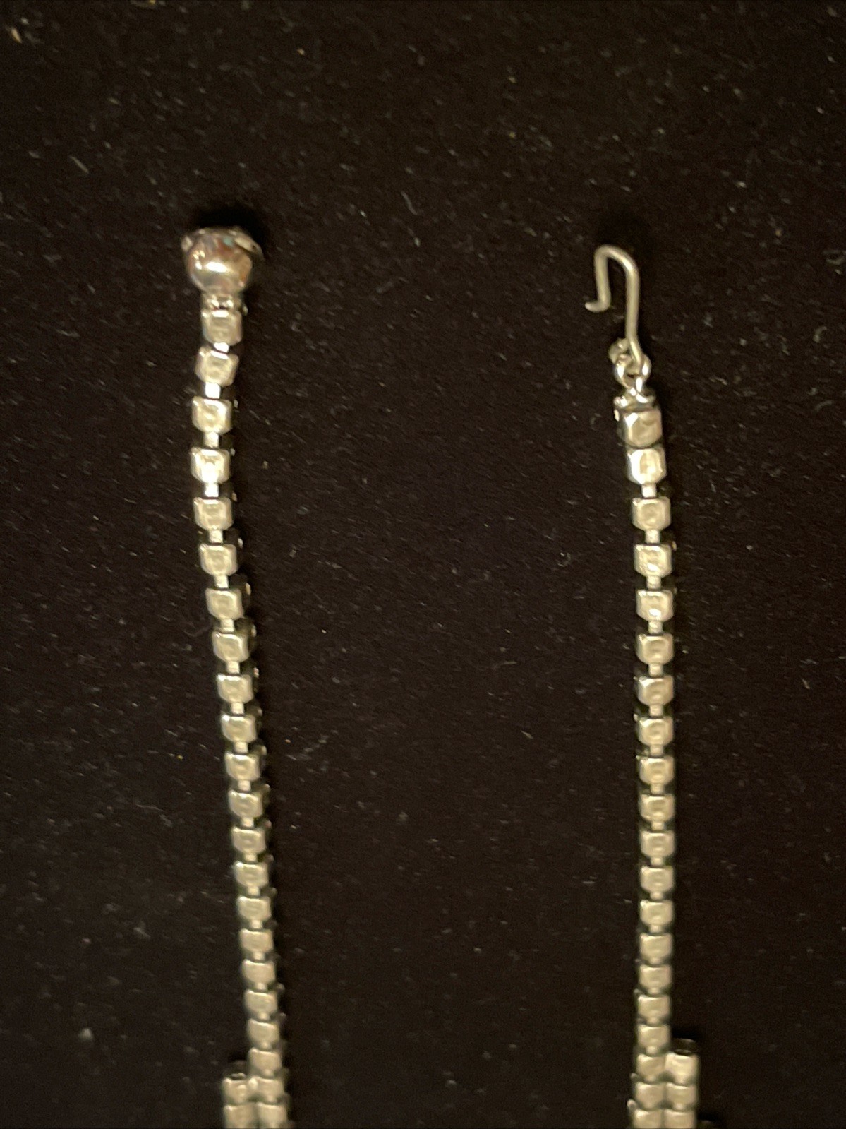 Vintage Clear Rectangular Rhinestone Collar Chock… - image 7