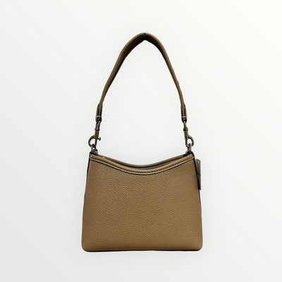 Coach Laurel Small Leather Shoulder Bag in Pebble | Full Packaging