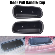 RH + LH Car Door Pull Handle Cup Trim Compatible For Dodge Ram 1500 2500 3500