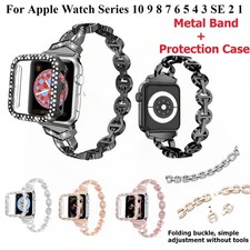 Diamond Metal Band Case for Apple Watch iWatch S11 10 9 8 7 6 5 SE3 Ultra3 Strap
