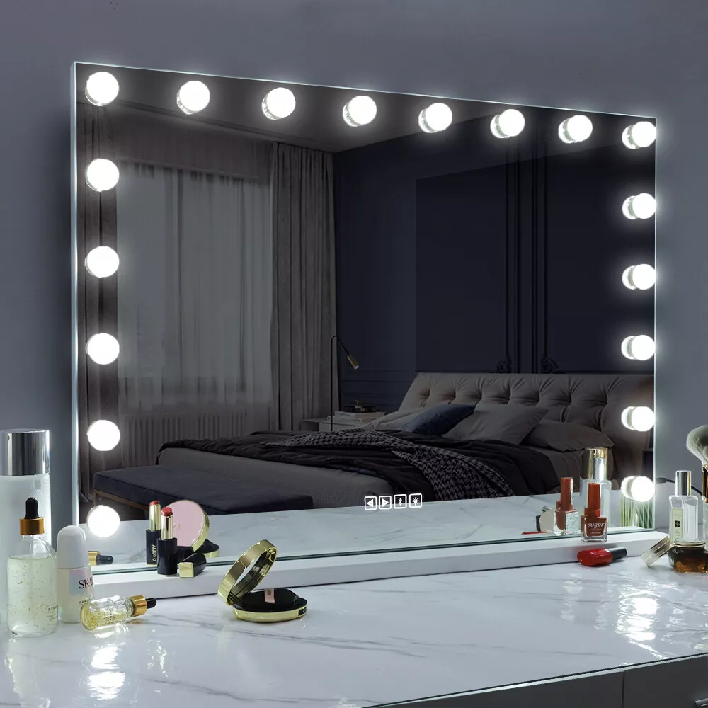 Espejo de tocador con luces, espejo Hollywood, espejo de maquillaje il -  VIRTUAL MUEBLES