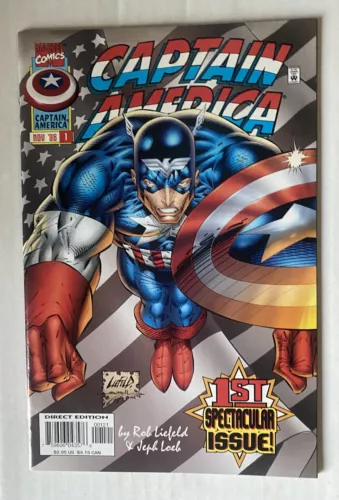 Captain America #1 (1996) Marvel Comics Rob Liefeld Covers A & B   Both N/M+