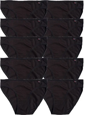 LisaModa Mädchen Slip 10er Pack Stretch Baumwolle Schwarz oder Weiß 98 bis 176