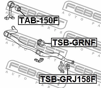 TSB-GRNF FEBEST Stabiliser Mounting for LEXUS,TOYOTA,TOYOTA (FAW)