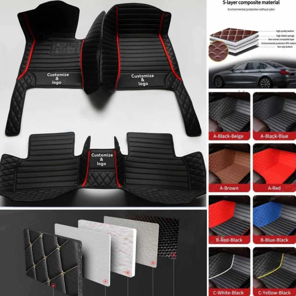 For Nissan Altima-Armada-Ariya Car Floor Mat Carpets Waterproof Custom Auto Rugs Foto 2 de 4