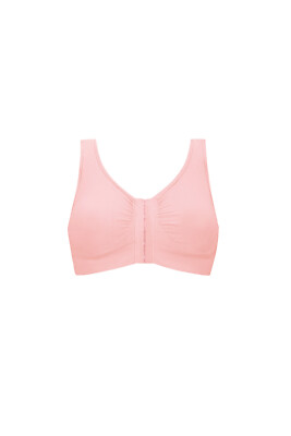 Amoena 44743 Clara Wire-Free Front Closure Mastectomy Bra, Rose Nude, 2X