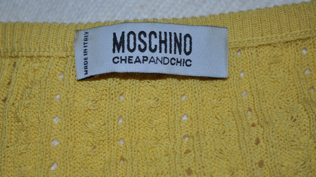 Vintage Moschino Cheap and Chic yellow cotton sleeveless
