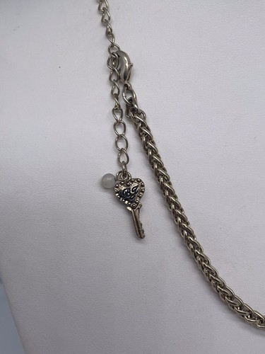 Collana Cristallo Rosa e Blu Betsy Johnson Tono Oro Cuore Appeso - Foto 5 di 7