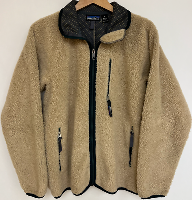 PATAGONIA Retro X Cardigan Natural Oatmeal Grey Green Pile Fleece  