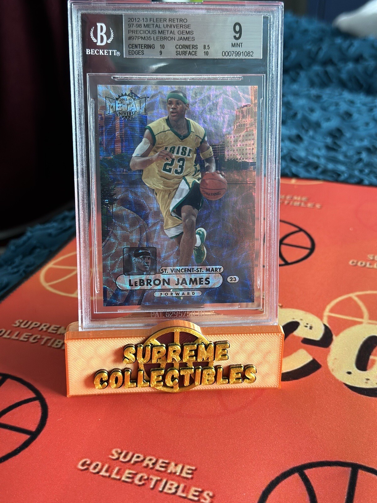 2012 Fleer Retro '97 Precious Metal Gems LeBron James /100 #97PM35 PSA 9