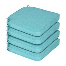 Aoodor 4PCS Outdoor Dining Chair Cushions U-Shape Chair Cushion Seat Pad w/Ties