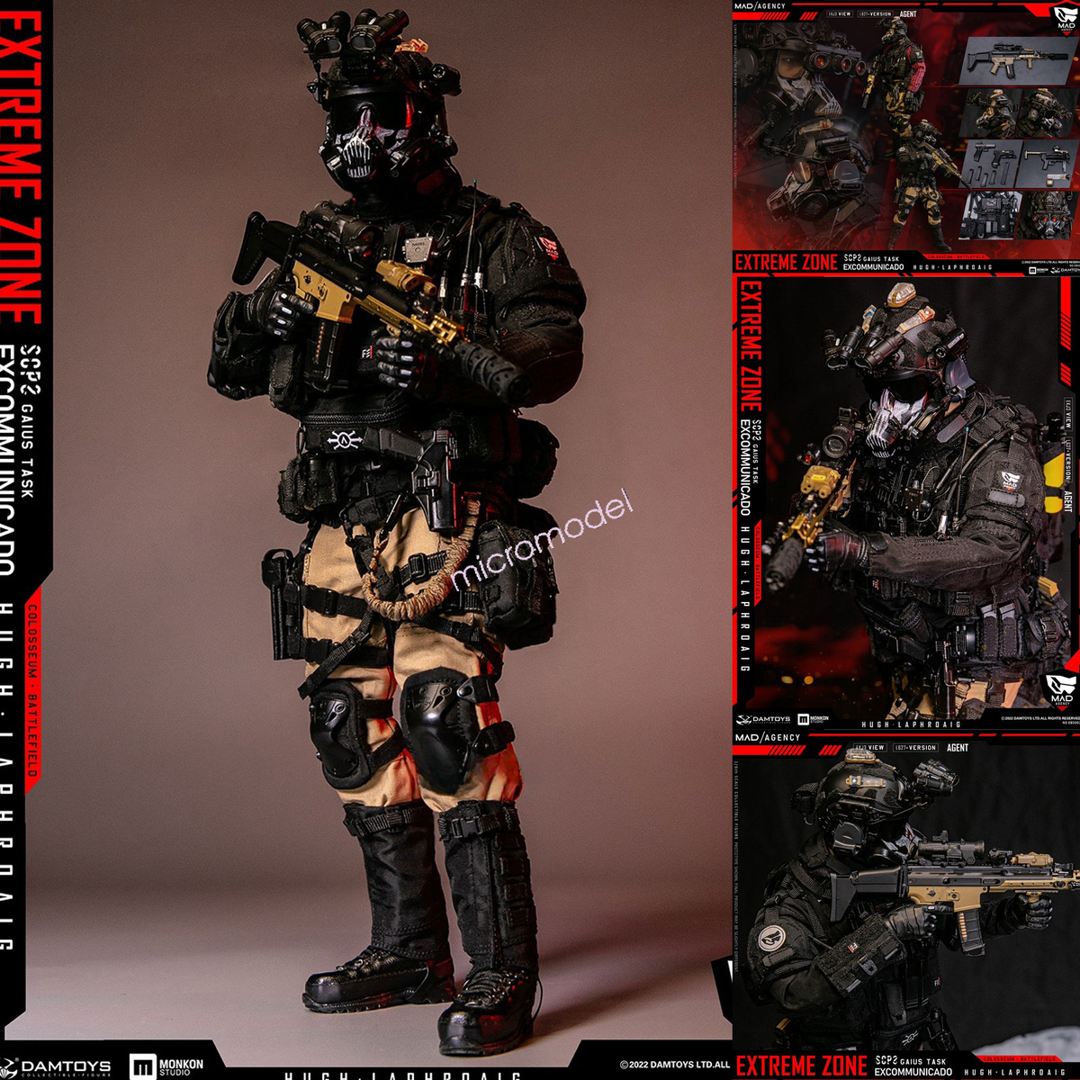 DAMTOYS EBS002 EXTREME ZONE Agent HUGH LAPHROAIG 1/6 Action Figure