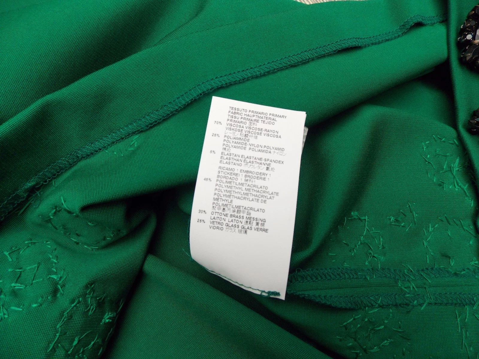 DSQUARED2 ABITO A TURNO ABBELLITO NUOVO DI ZECCA AUTENTICO £1400+ VERDE NERO PICCOLO 10