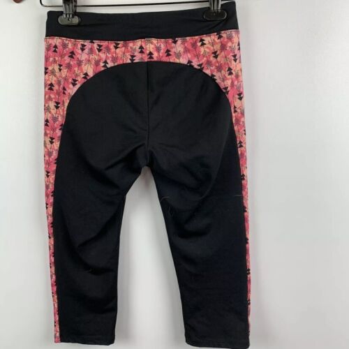 Pantalones de yoga elásticos para mujer BP Nordstrom talla mediana recortados negros rosa - Imagen 3 de 6