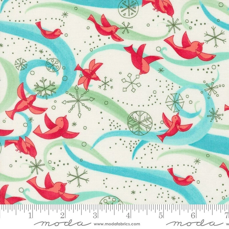 WINTERLY 28 FQs + Panel Moda Redbird Christmas fabric quilt fat quarters 48760AB - Image 4 of 4