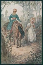 Artist Signed Solomko Russia Russian Couple Lady TSN serie 23 cartolina TC1779