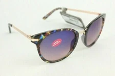 Panama Jack Retro Multicolor w Brass Sunglasses w Blue Lenses PJ 91 Purple NEW!!