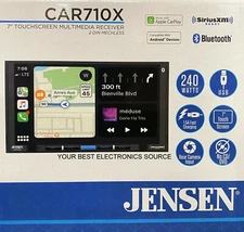 NEW Jensen CAR710X 2-DIN Digital Media Car Stereo, Apple CarPlay & Android Auto