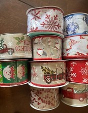 New Winter Christmas Holidays Ribbon 10 Yards 2.5 Inches Wide Wired Edge