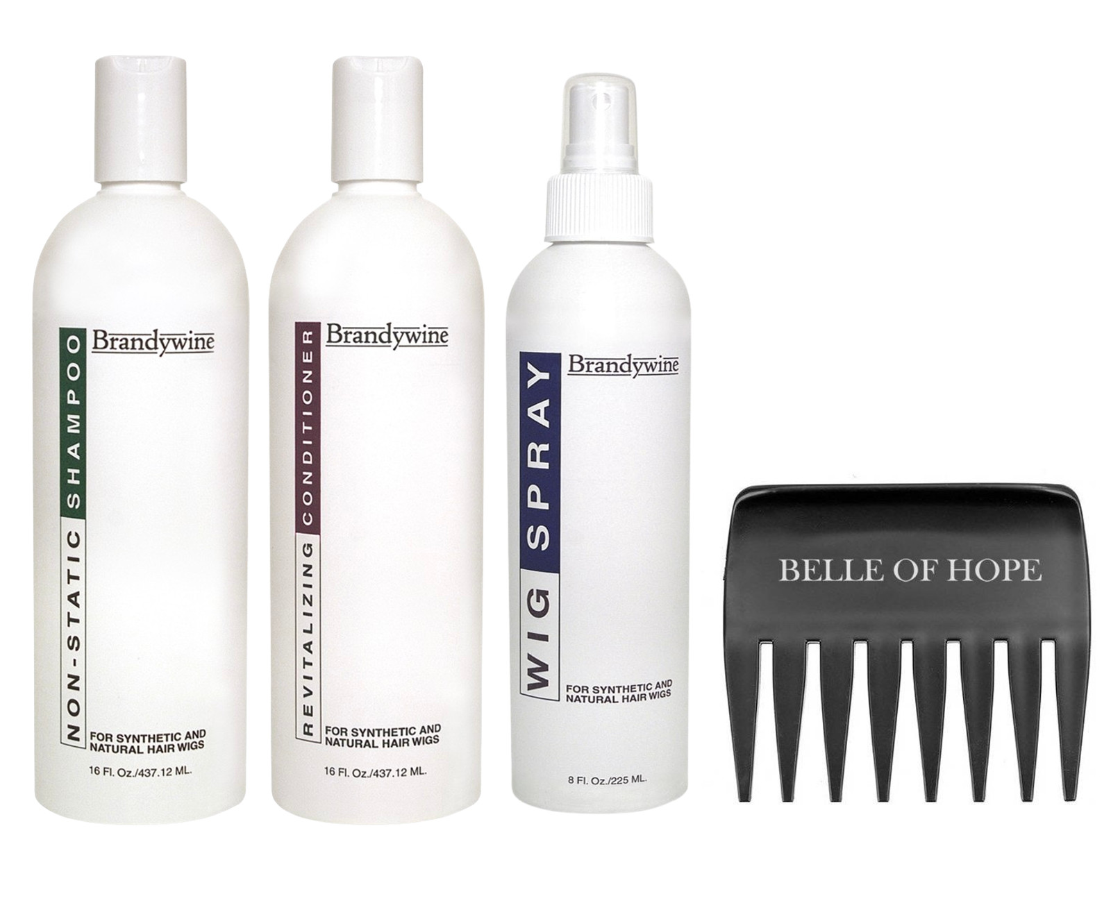 Brandywine 16oz Maintenance Kit- Shampoo & Conditioner, 8oz Holding Spray, Comb
