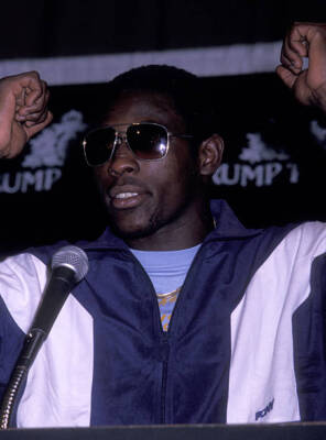 Carl Williams attends Williams vs. Tyson Boxing Match Press  - 1989 Old Photo 5