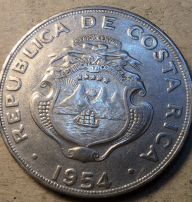 Costa Rica 1 colon 1954 | eBay
