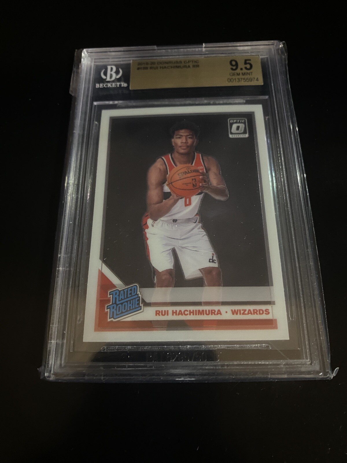 Rui Hachimura 2019-20 Donruss Optic RC BGS 9.5 Basketball Card Wizards 188